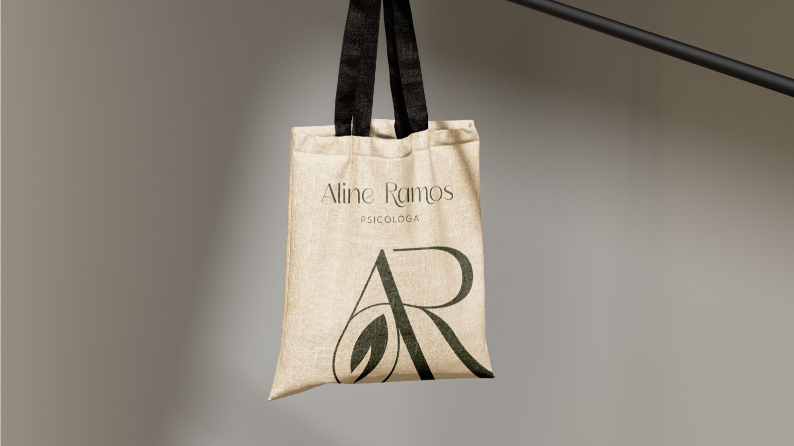 Ecobag com identidade visual Aline Ramos