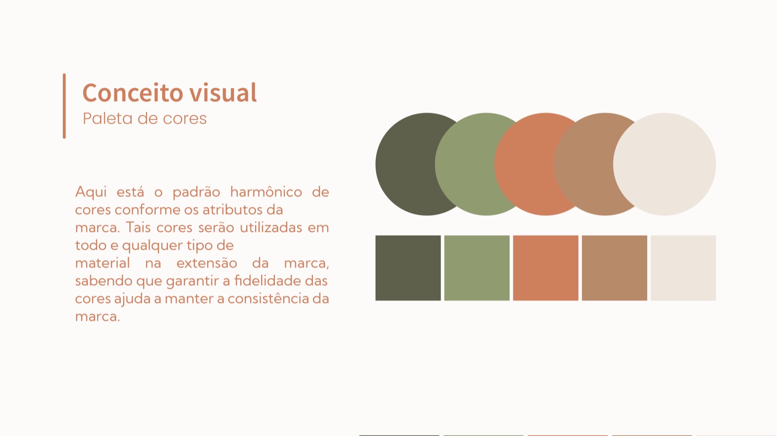 Paleta de cores detalhada da identidade visual de Aline Ramos